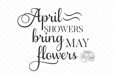 April Showers Bring May Flowers Svg Cut File By Creative Fabrica Crafts