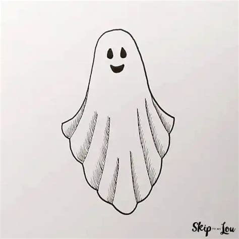 21 Cute Ghost Drawing Ideas How To Draw A Ghost Diyncrafty