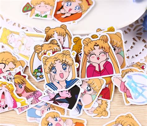 33 Pcs Sailor Moon Sticker Packanime Stickersdecorative Etsy