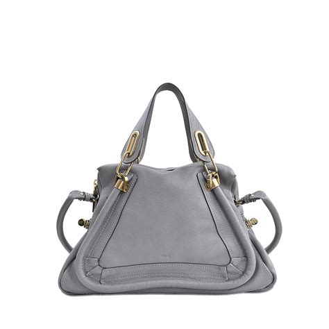 Chloé Paraty Leather Shoulder Bag In Gray Lyst