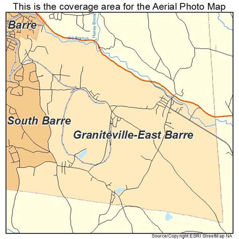 Aerial Photography Map Of Graniteville East Barre Vt Vermont