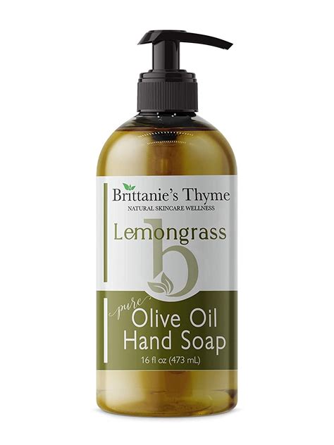 Organic Natural Hand Soap 16 Oz Lemongrass Castile Soap Made Olive Oil