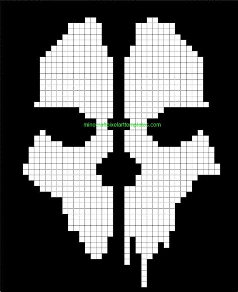 Call Of Duty Ghosts Skull Pixel Art Minecraft Modele Pixel Art