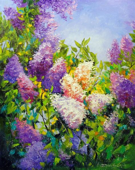 Fragrance Of Lilac 2021 Oil Painting By Olha Darchuk Lilac Painting