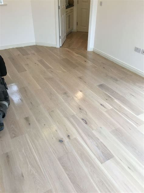Oak Flooring We Have Restored And Finished Using White Wash Stain And A
