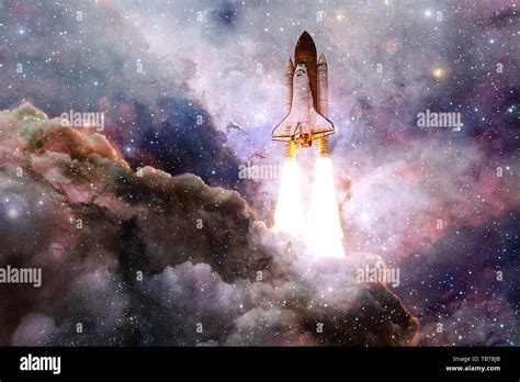 Space Shuttle Taking Off On A Mission Deep Space Beauty Of Endless