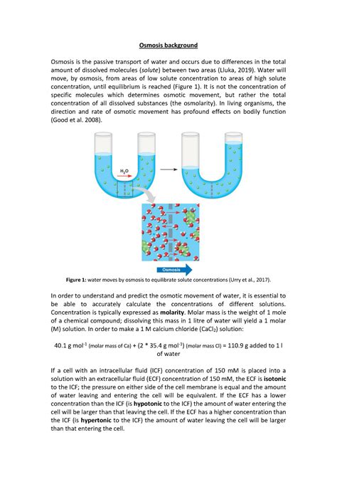 P02 Osmosis Background Info Osmosis Background Osmosis Is The Passive