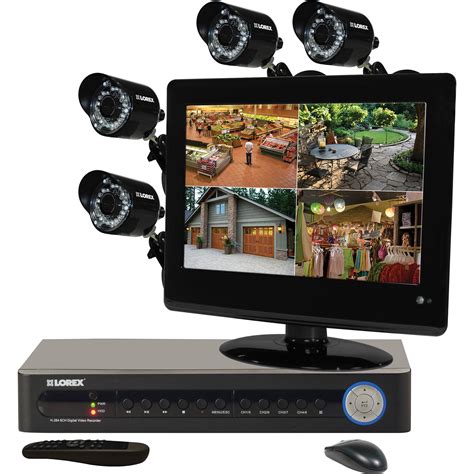 Lorex Security Camera System With 4 Cameras Lh1845l13b Bandh