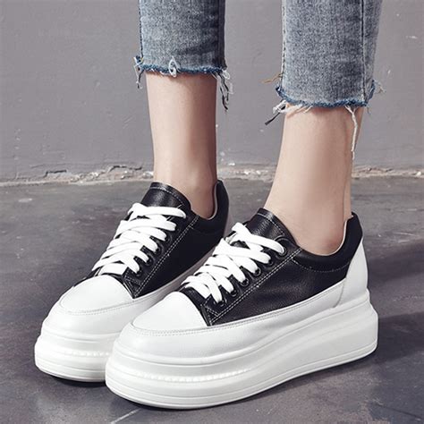 Moxxy 2019 Spring White Leather Shoes Casual Shoes Female