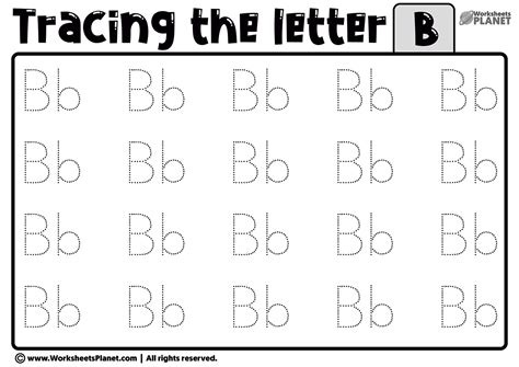 B Tracing Worksheet