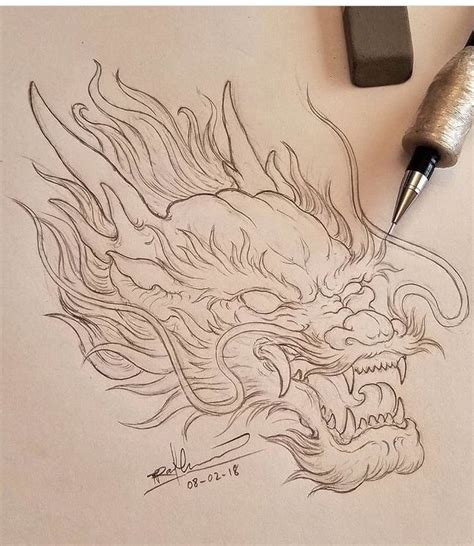 Pin By Víctor Parra On Dibujos Dragon Tattoo Colour Dragon Head