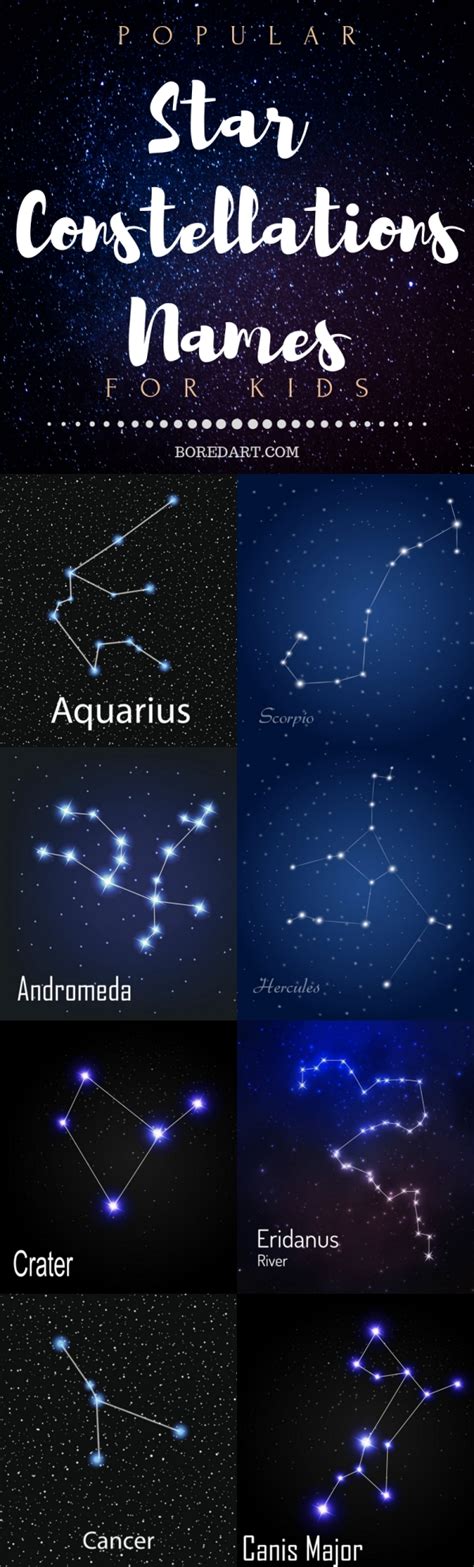 30 Popular Star Constellations Names For Kids Bored Art