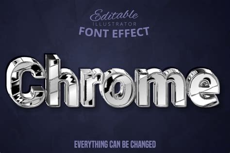 Chrome Text Editable Font Effect 439052 Plugins Design Bundles