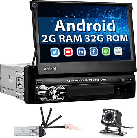 Hikity 2 32G Autoradio Bluetooth 1 Din avec GPS Autoradio Android à