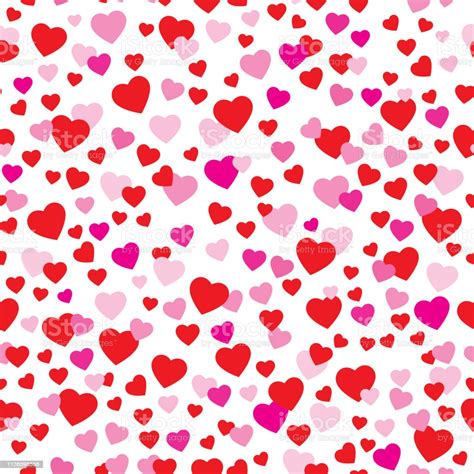 Cute Valentine Hearts Seamless Pattern Stock Illustration