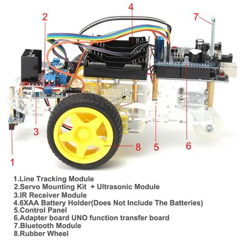 Avoidance Tracking Motor Smart Robot Car Chassis Kit 2wd Ultrasonic