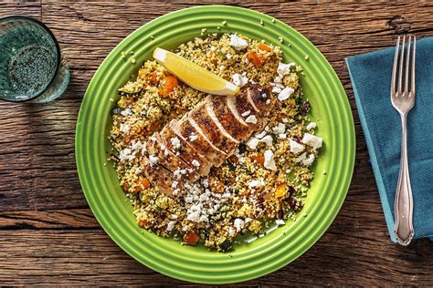 Maybe you would like to learn more about one of these? Greek Lemon Chicken with Herby Couscous, Roasted Veggies ...