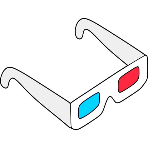 3d Glasses Vector Sketch Free Svg