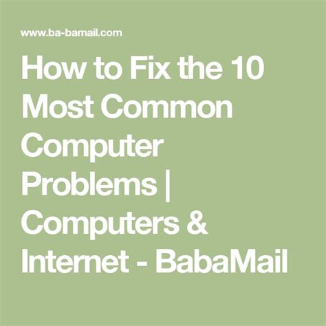 7 Most Common Computer Problems And Their Solutions Riset