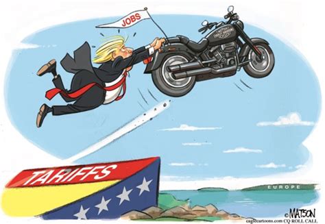 Donald Trump Vs Harley Davidson How Cartoons Are Skewering The