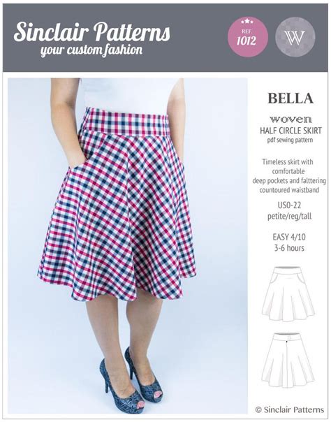 Half Circle Skirt Sewing Pattern Pdf Pdf Sewing Patterns For Etsy Skirt Patterns Sewing