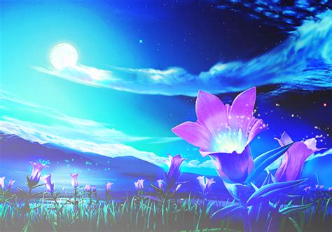 Anime Art Anime Scenery Field Of Flowers Lake