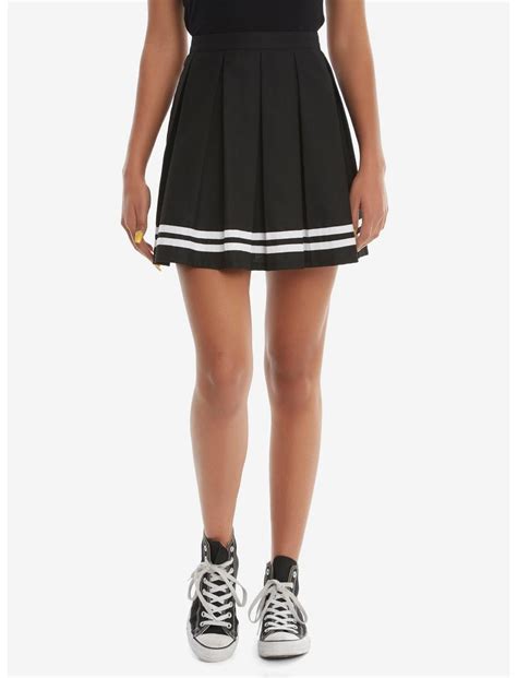 Black Pleated Cheer Skirt Hot Topic