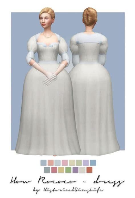 History Lovers Simblr Ts4 How Rococo Dress And Hat More Gowns For