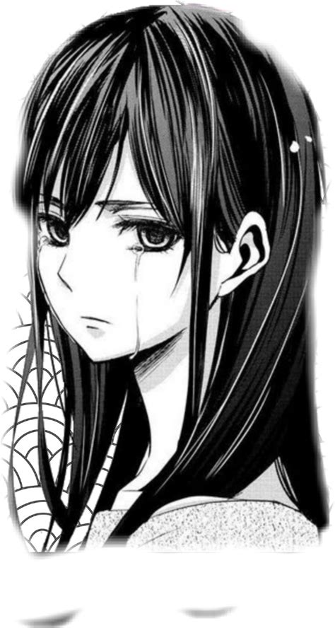 Transparent Tear Clipart Black And White Anime Sad Hd