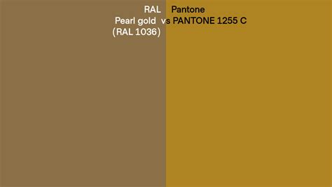 Ral Pearl Gold Ral 1036 Vs Pantone 1255 C Side By Side Comparison