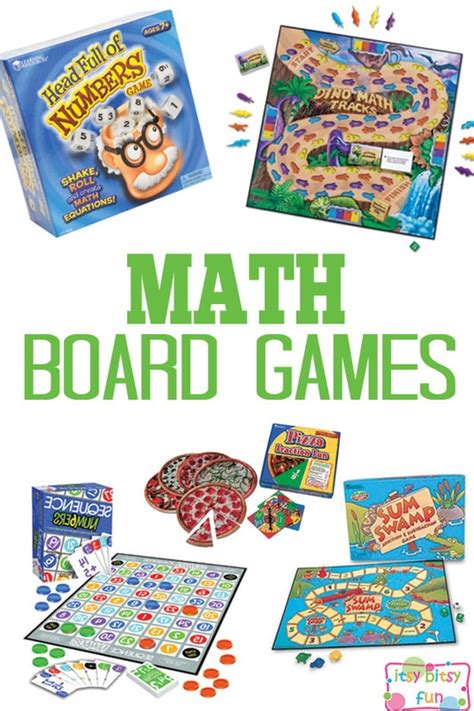 The games are ideal for a math center. Math Board Games for Kids - itsybitsyfun.com