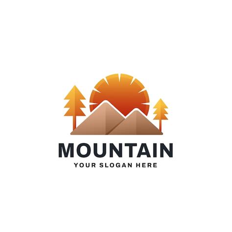 Premium Vector Mountain Outdoor Logo Gradient Vector Icon Illustration