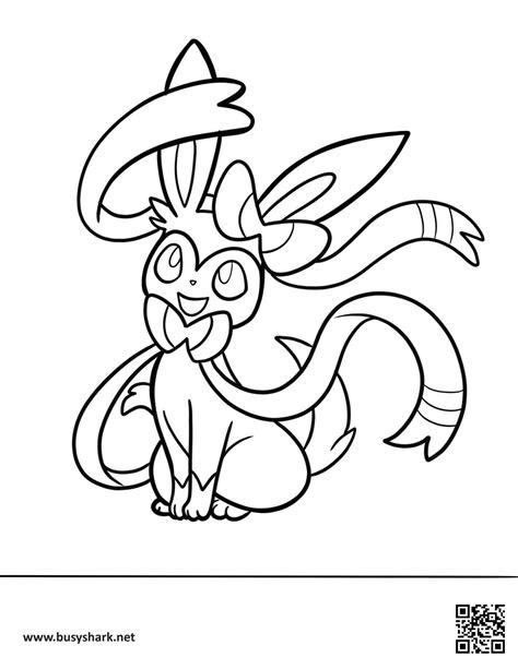 Sylveon Coloring Page Busy Shark
