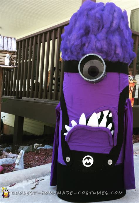 Cool Handmade Evil Purple Minion Costume For Halloween