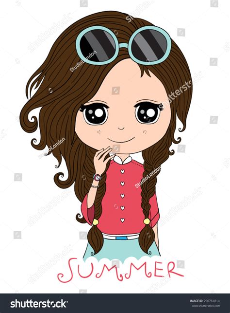 T Shirt Graphicscute Girl Illustrationfashion Girlcute