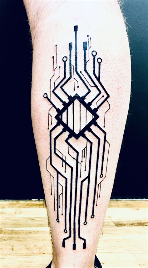 Cpu Tattoo Tatuagem Cyberpunk Tatuagem Eletrônica Tatuagem De