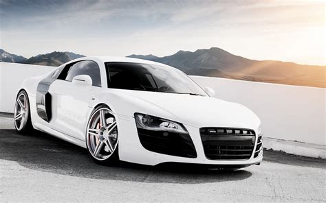 Free Download Audi R8 V10 White Hd Wallpapers 1600x1000 For Your