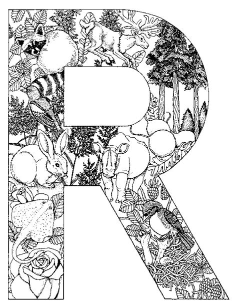 Coloring Page Alphabet Animal R Coloringme