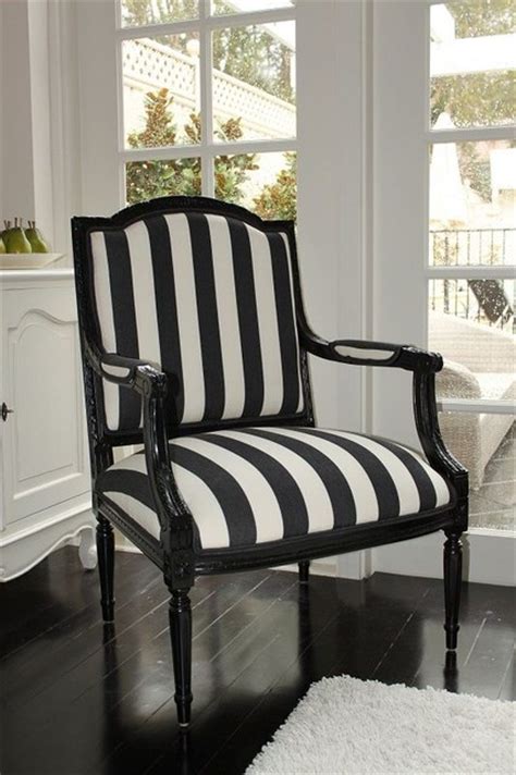 Black And White Stripe French Chair Beach Style Dining Chairs
