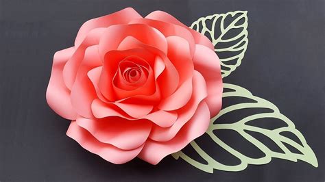 Diy Paper Rose Tutorial With Template Large Size Paper Roses