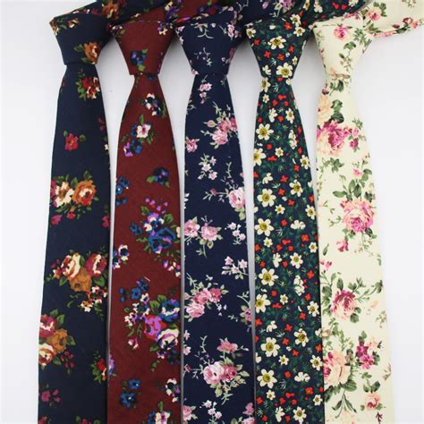 la maxpa men s cotton neck tie fashion classical flower tie 6cm width print slim necktie brand
