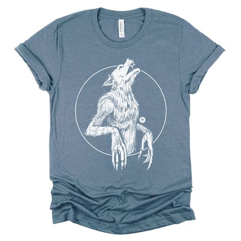 Howling Werewolf Unisex T Shirt Full Moon Monster Tee Cult Etsy
