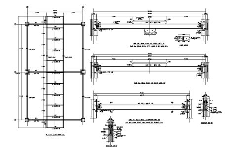 Beam And Column Structure Detail Drawing In Dwg File Cadbull Images