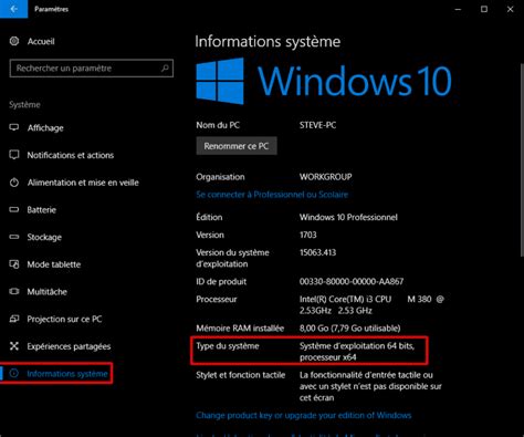 Comment Connaitre La Version De Windows Installée Windows 32 Bits Ou