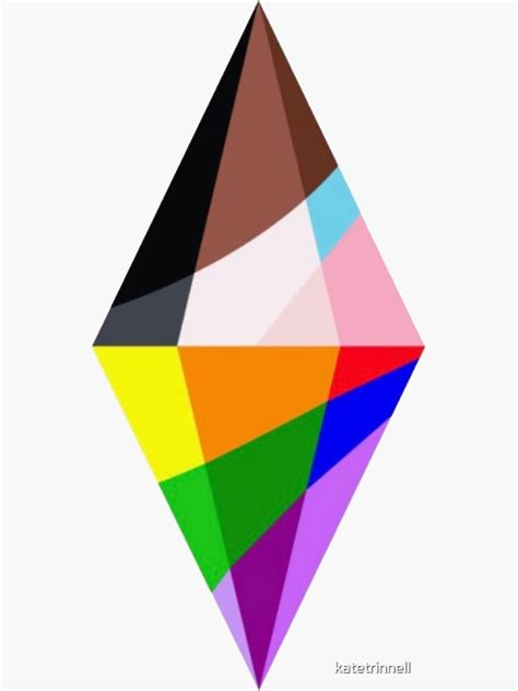 The Sims 4 Pride Plumbob Sticker For Sale By Katetrinnell Redbubble