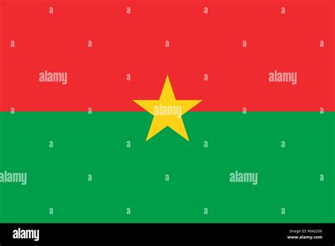 Flag Of Burkina Faso Official Colors And Proportions Vector Image