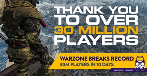 Call Of Duty Warzone Hits 30 Million Players In 10 Days Salty News