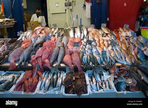 Fresh Fish Brixton Market South London England Uk Stock Photo Alamy