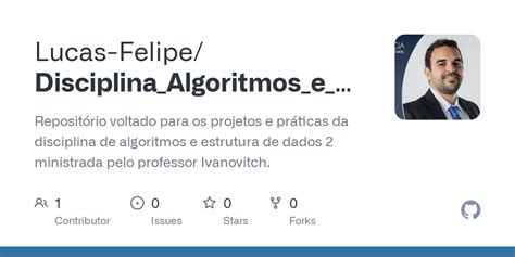 Github Lucas Felipe Disciplina Algoritmos E Estrutura De Dados Reposit Rio Voltado Para Os