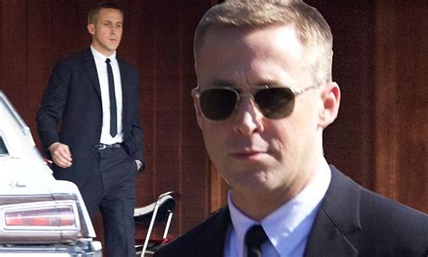 Ryan Gosling In Character Neil Armstrong On First Man Set Daily Mail